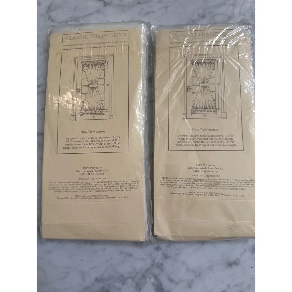 Classic Traditions Lisette Tailored Curtain Panels Cream Beige 60x84 Set2 NEW